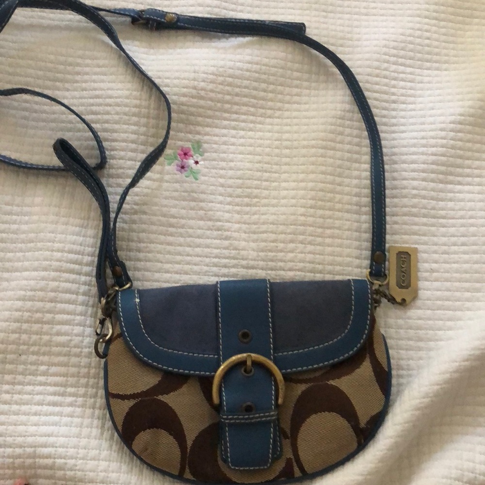 Blue Coach crossbody bag